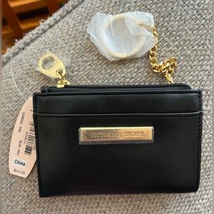 NWT - Victoria's Secret Keychain Coin Pouch & Card Holder in Black